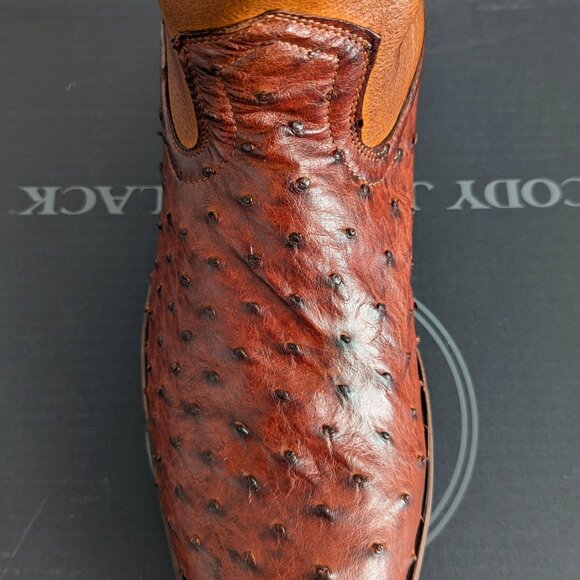 Cody James Black 1978 Men's Carmen Exotic Full-Quill Ostrich Roper Boots - Picture 4 of 4